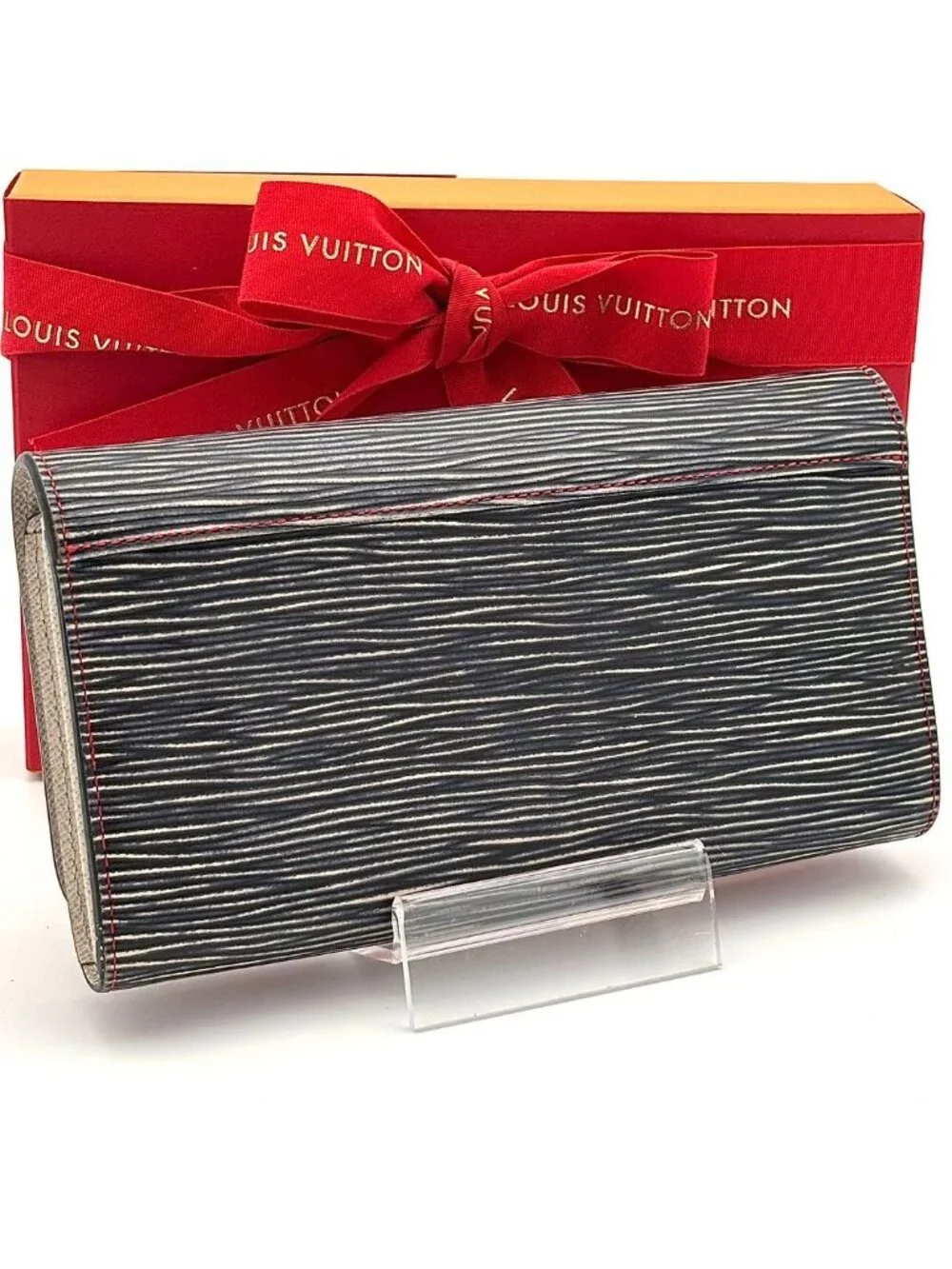 Louis Vuitton Wallet Epi Denim Portefeuille Twist Black